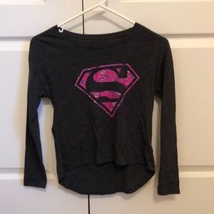 Long sleeve super man shirt